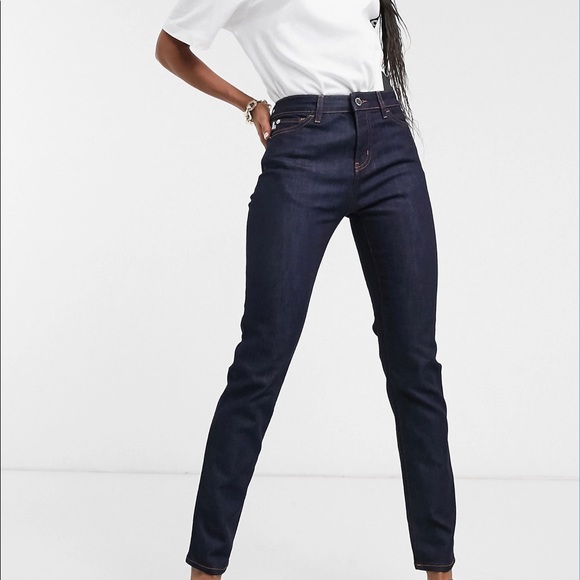 LOVE MOSCHINO HEART POCKET SKINNY JEANS IN DARK BLUE (W27) - Picture 2 of 6